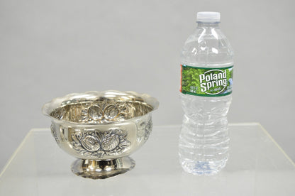 Antique Primans Sweden Silver Plated Repousse Nut Candy Small Bowl Dish