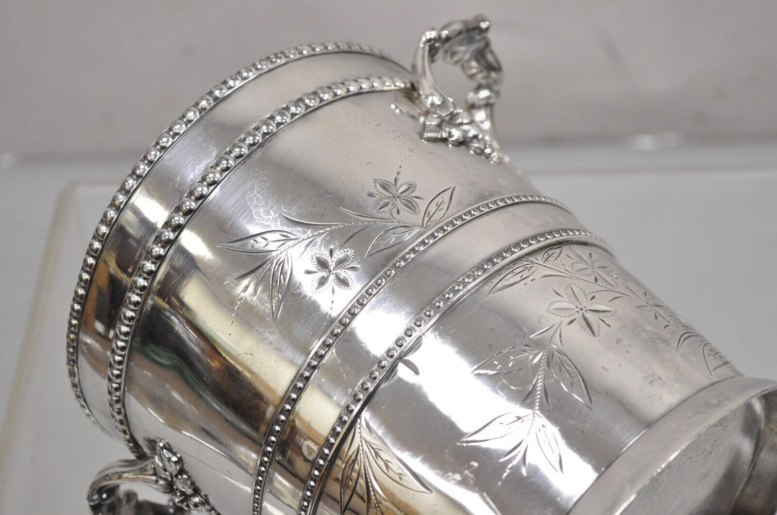 English Victorian Henry Hicks Silver Plated Champagne Ice Bucket Wine Chiller