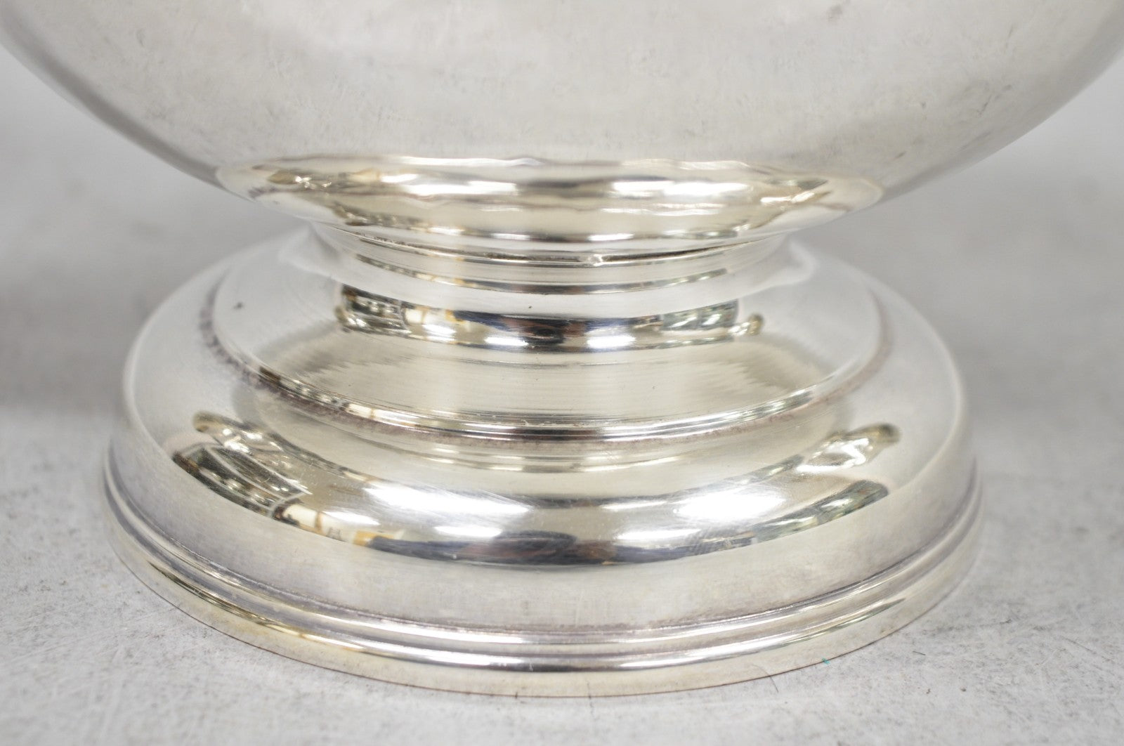 Antique Regency Silver Plated Thick Twin Handle Hand Hammered Trophy Cup Bowl