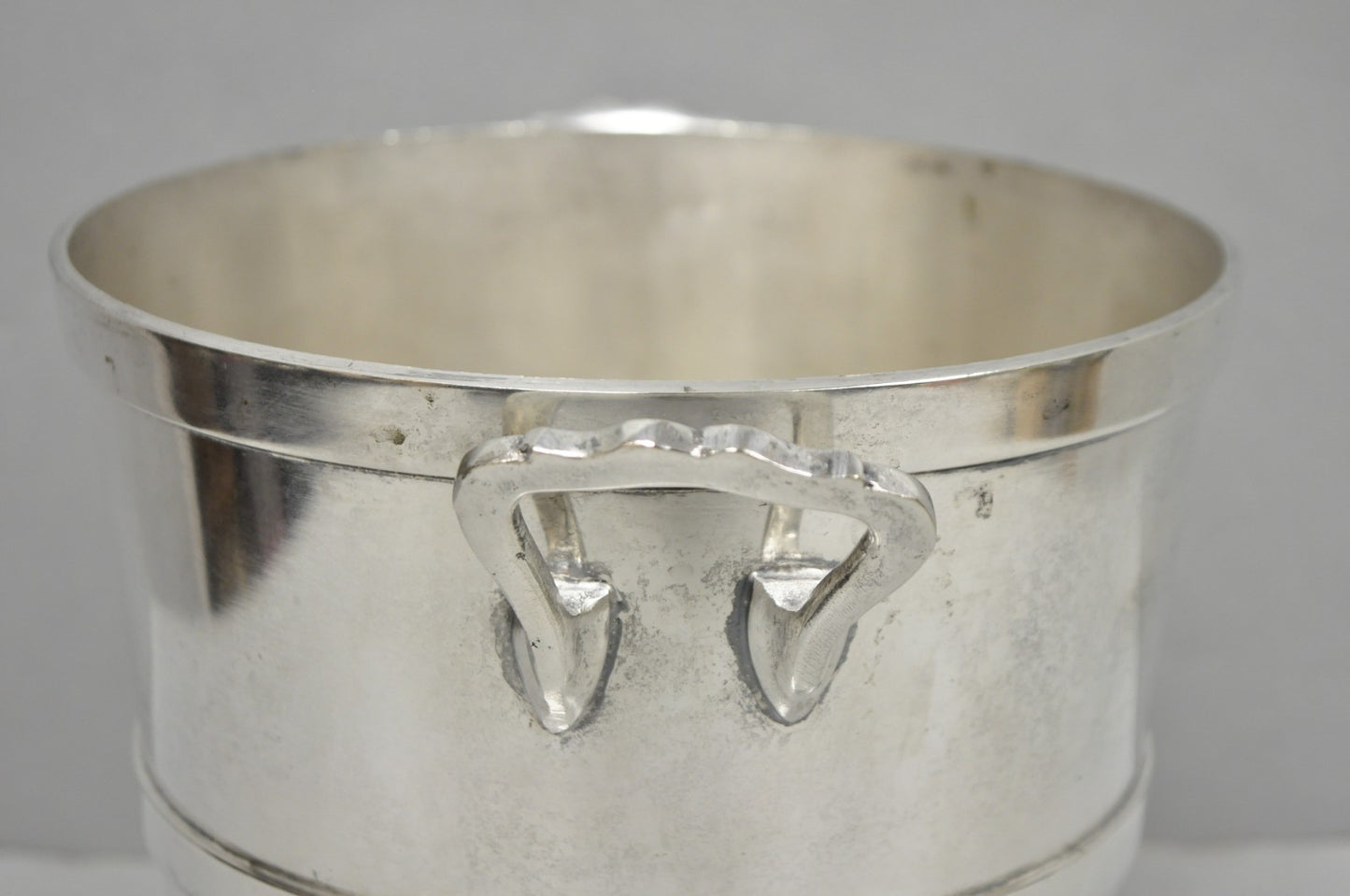 Vintage Mid Century Modern Nickel Silver Plated "Room Service" Champagne Bucket