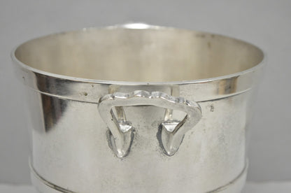 Vintage Mid Century Modern Nickel Silver Plated "Room Service" Champagne Bucket