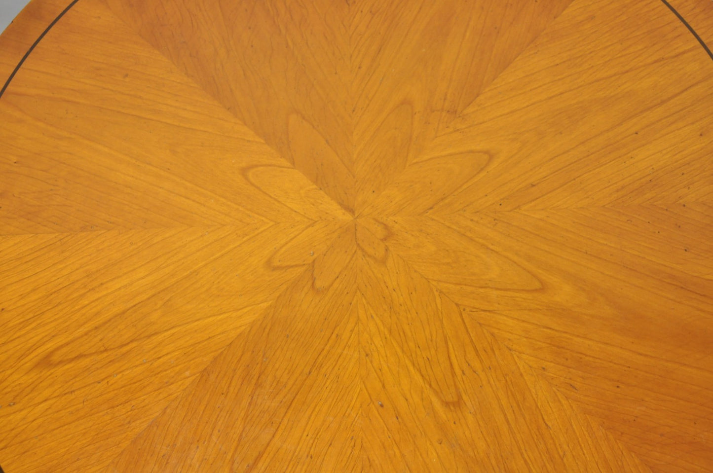 John Scalia French Empire Style Round Cherry Wood Bouillotte Lamp Side Table