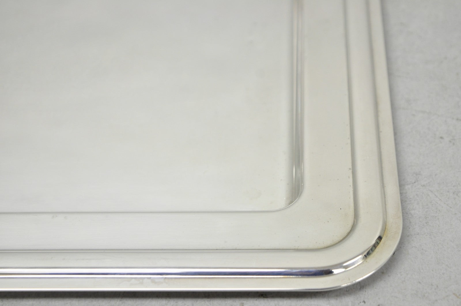 Contemporary Modern Landes Silver Plated 13.5" Square Bar Serving Platter Tray