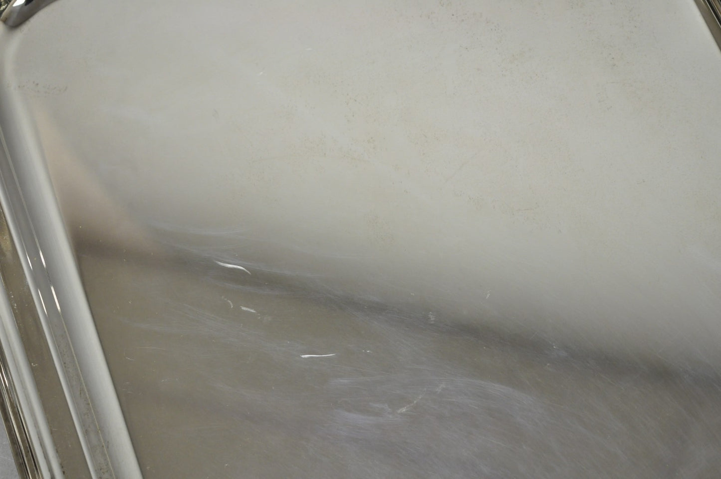 Contemporary Modern Landes Silver Plated Rectangular Bar Serving Platter Tray