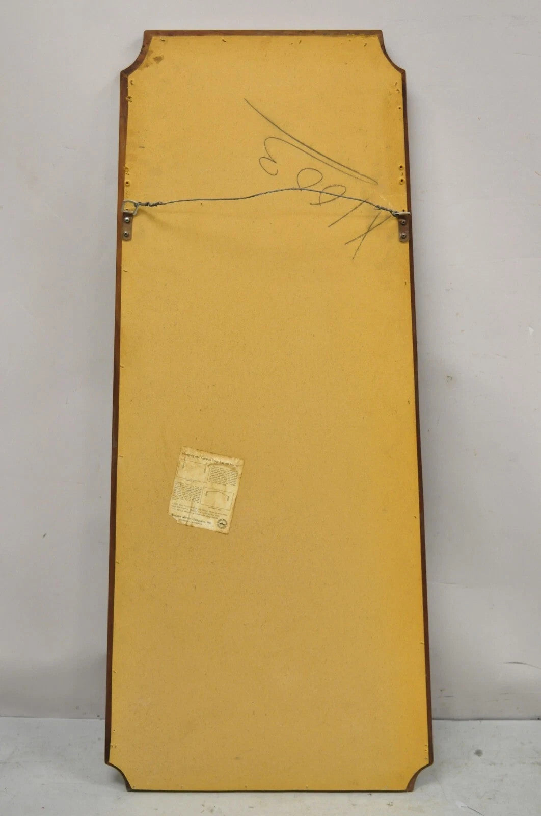 Vintage Italian Hollywood Regency Ribbon Scroll Carved Wood Wall Mirror - a Pair