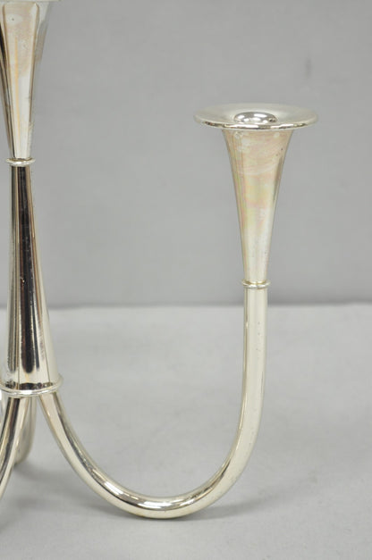 Vintage Wilhelm Wagenfeld for WMF Silver Plated Modern Candelabra Candle Holder