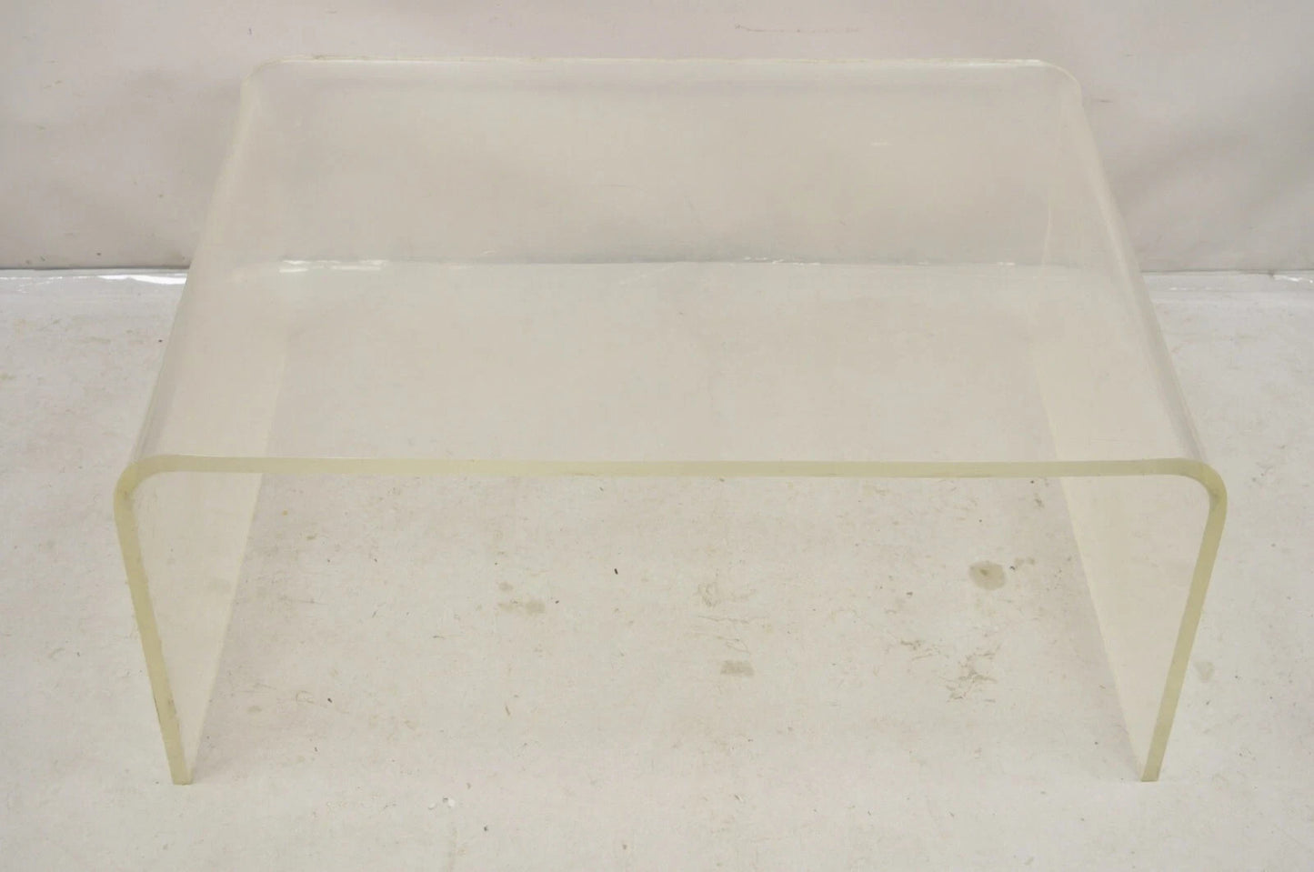 Vintage Mid Century Modern Large 42 x 30 Lucite Waterfall Coffee Table