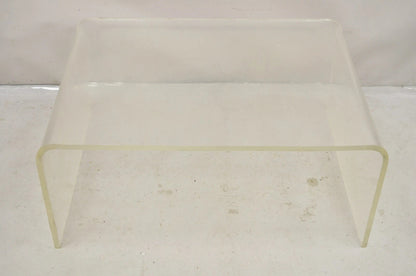 Vintage Mid Century Modern Large 42 x 30 Lucite Waterfall Coffee Table