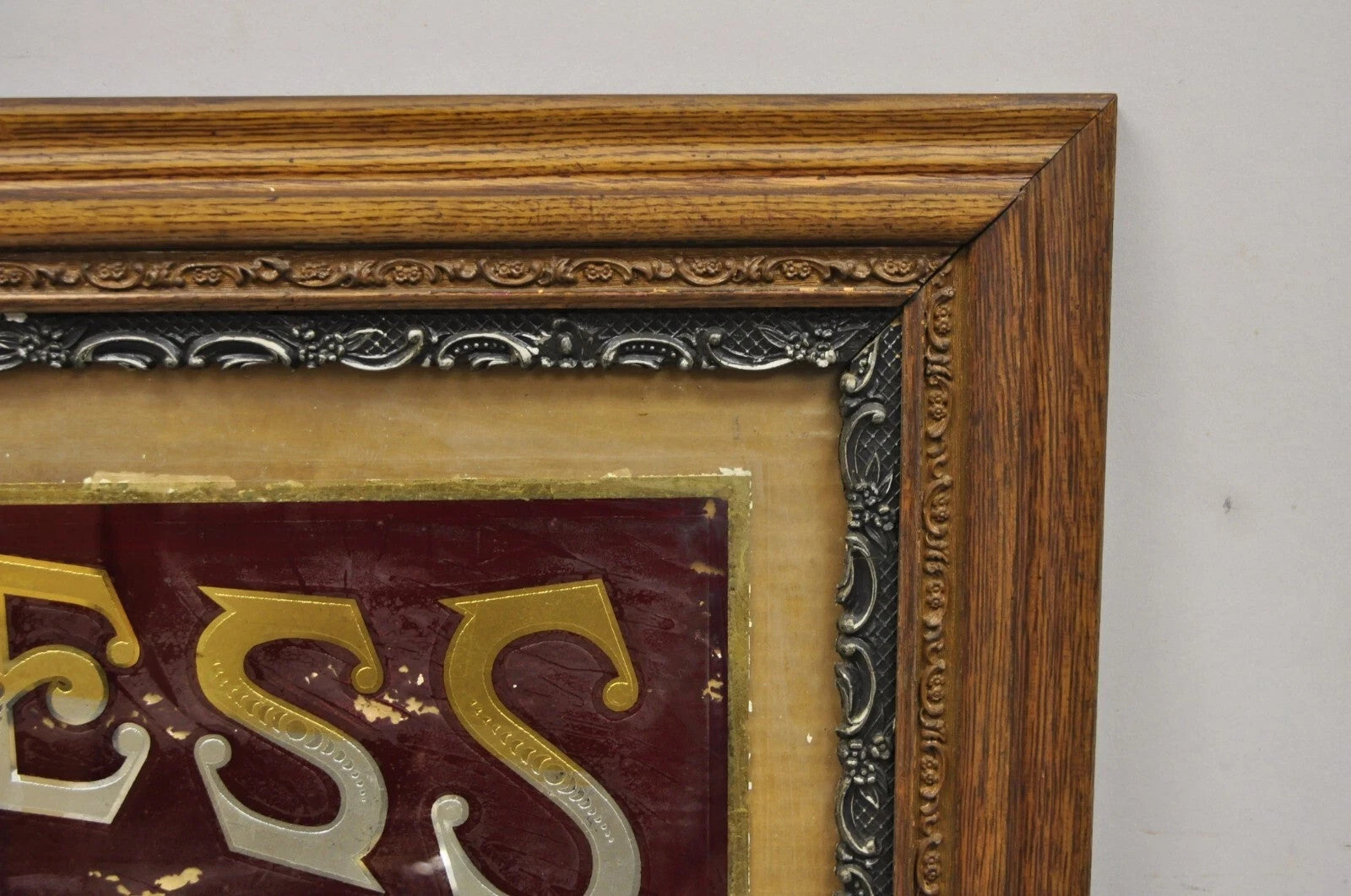 Antique Dutchess of Poughkeepsie NY Fire Insurance Reverse Painted Glass Sign