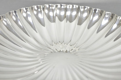 Antique Elkington English Regency 10.5" Round Scalloped Silver Plated Bowl Dish