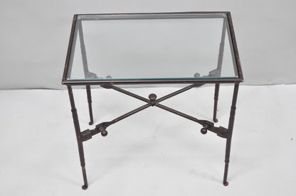 Industrial Modern Giacometti Style Wrought Iron Side Table by Pottery Barn