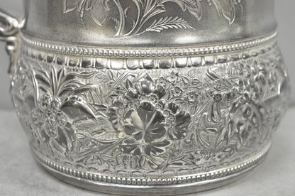 Wilcox Silver Plate Co Art Nouveau Silver Plated Duck Handle Coffee Pot Pitcher