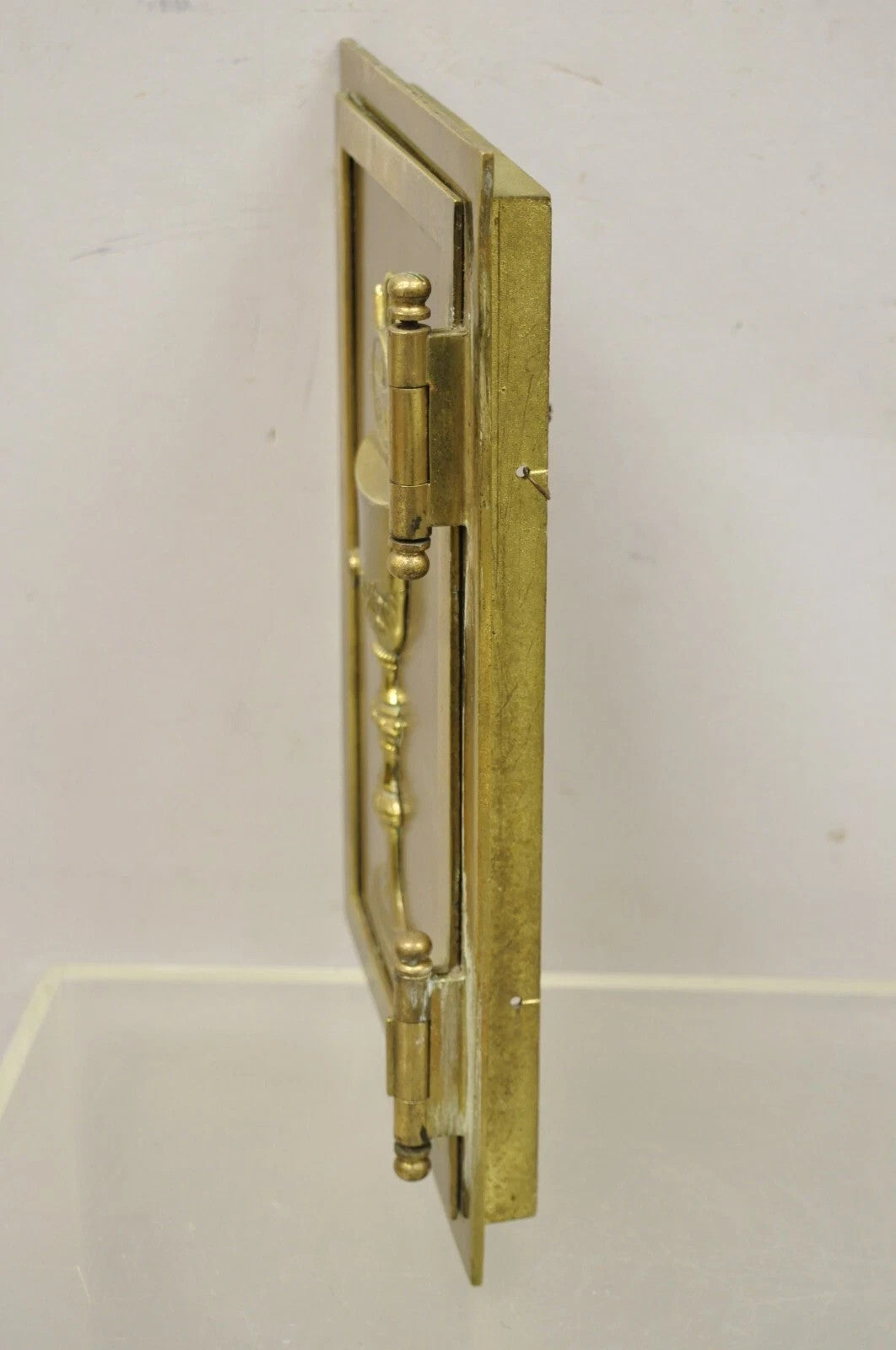 Antique Gothic Bronze Wall Hanging Altar Door Tabernacle with Chalice (B)