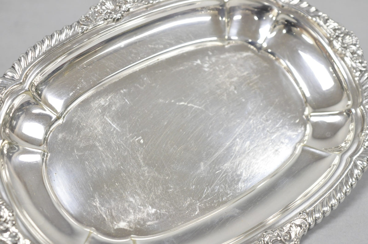 Vintage Gorham Y1130 Y1131 Victorian Silver Plated Gravy Sauce Boat & Underplate