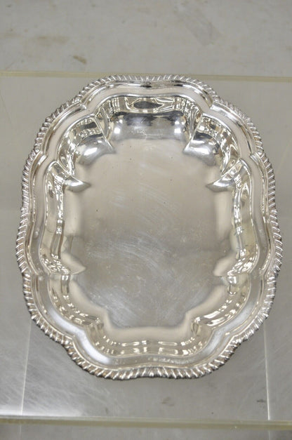 Vintage Regency Style Silver Plated Covered Vegetable Dish Serving Platter