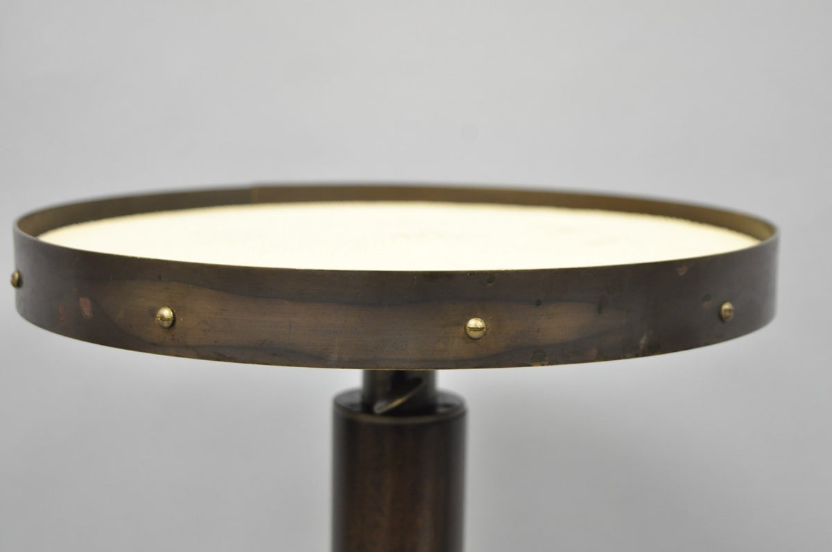 Small Contemporary Industrial Style Round Accent Drinks Candle Stand Side Table