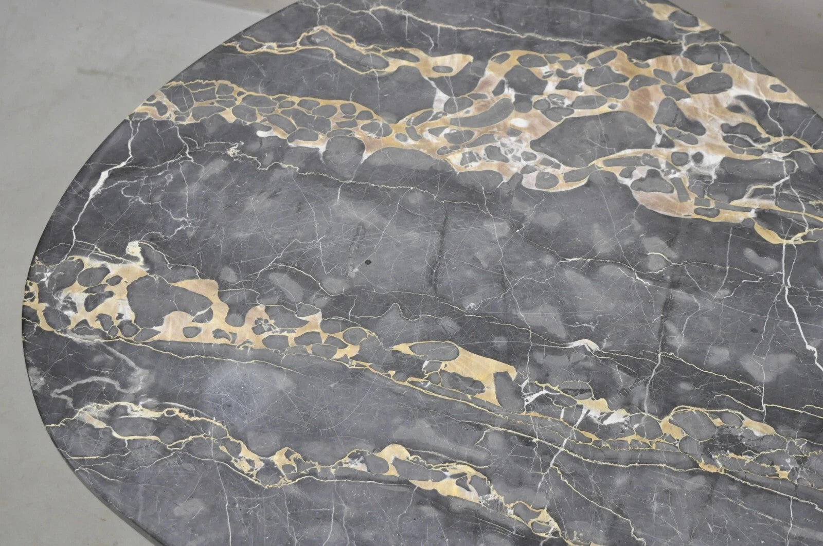 Vintage Custom Heart Shaped Italian Marble Top Hollywood Regency Coffee Table