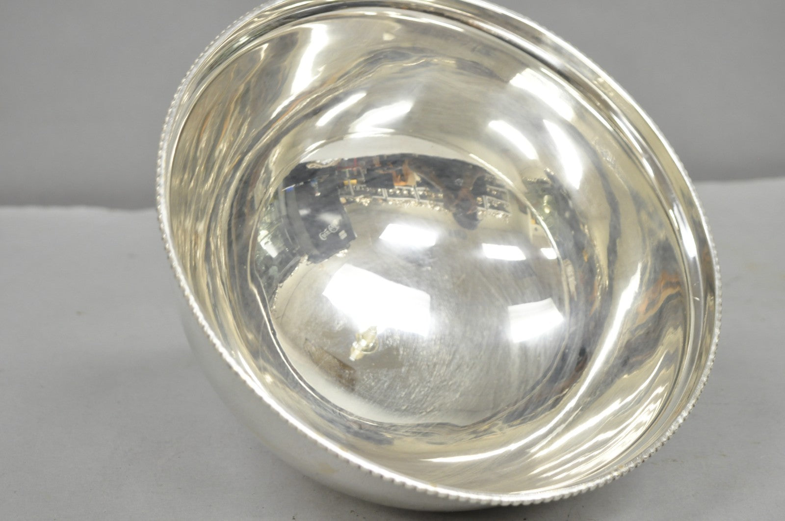 Vintage English Edwardian Style Silver Plated 10" Round Serving Dish Plate Cover