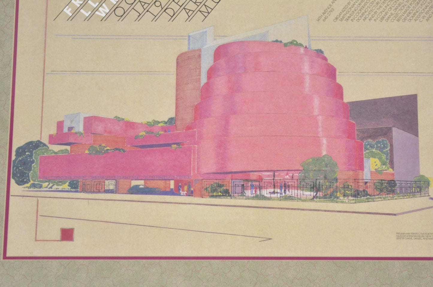 Frank Lloyd Wright Guggenheim Museum Sketch 1991 Denver Art Museum Poster Print