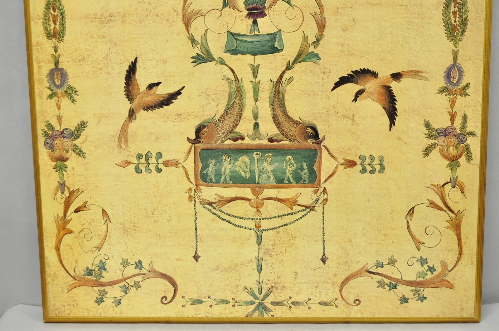 Vintage Ballard Design Neoclassical English Adams Style Printed Wall Art Picture
