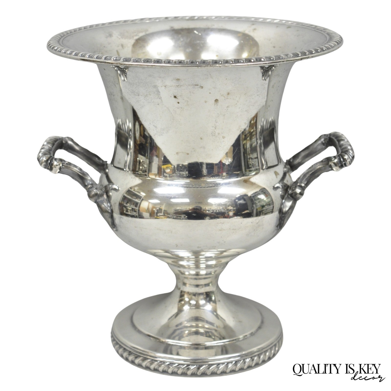 Vintage Regency Silver Plated Trophy Cup Champagne Chiller Ice Bucket