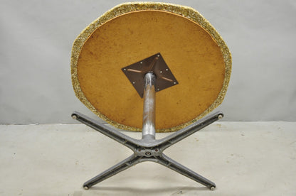 Mid Century Modern Seashell Resin Top Aluminum Propeller Base Dining Table