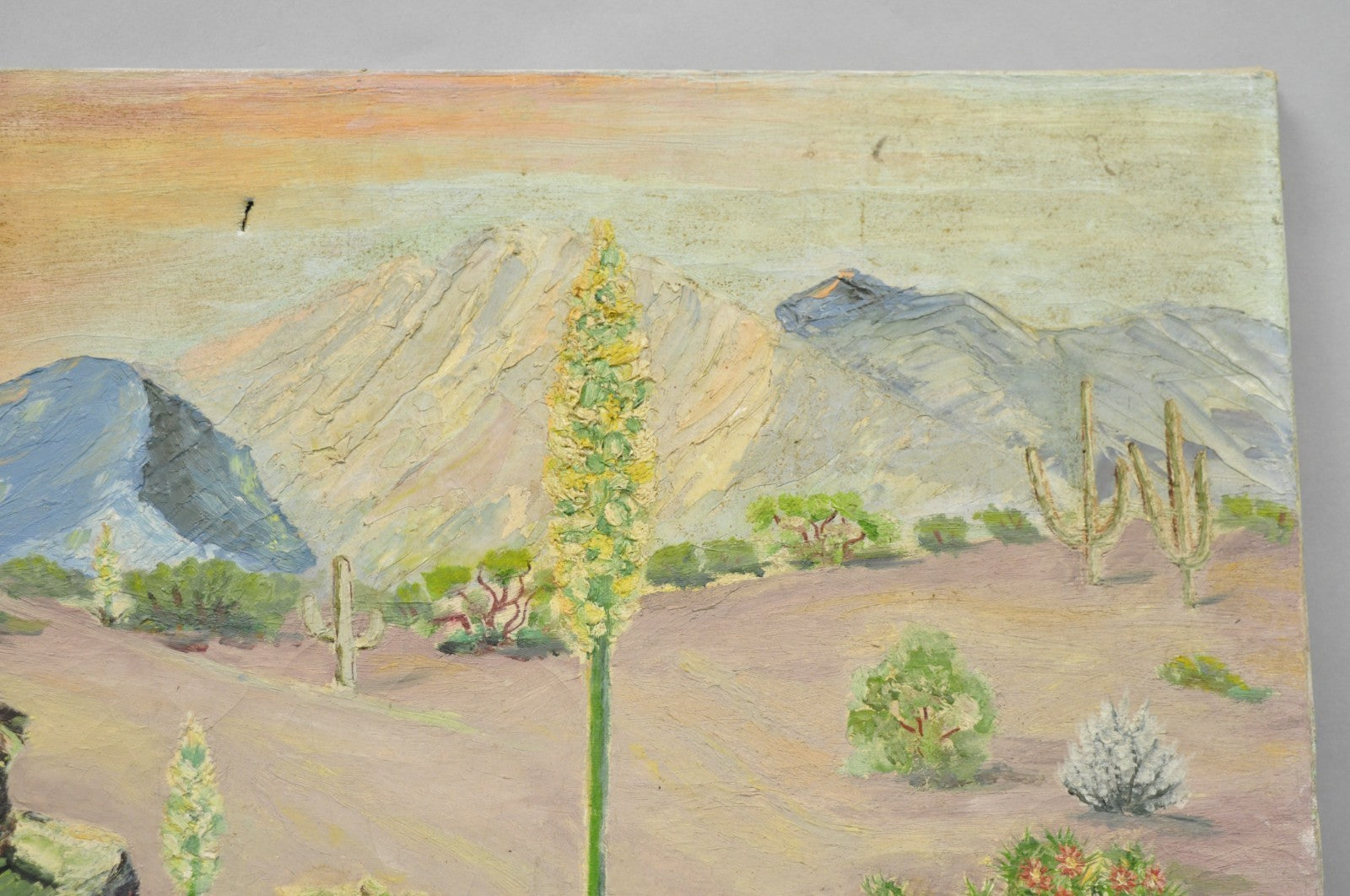 Vintage 1960's Oil on Canvas Southwestern Landscape Painting, Signed Souder