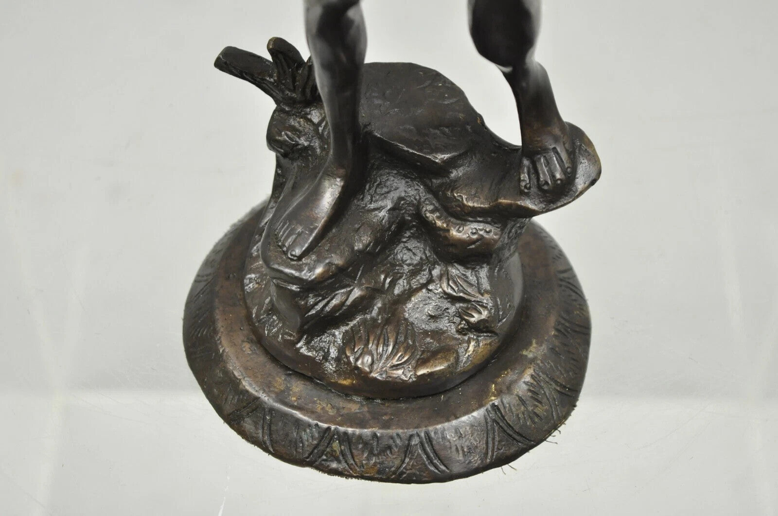 Vintage French Bronze Sculpture of Woman w/ Birds & Basket After Emile Guillemin