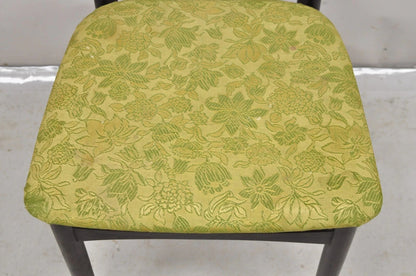 Vintage Dyrlund Mid Century Danish Modern Rosewood Curved Back Dining Side Chair