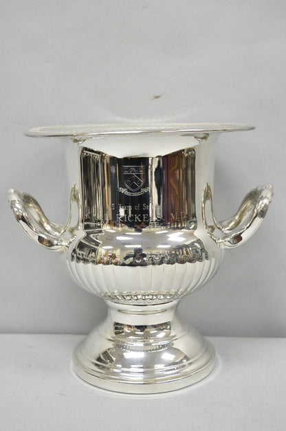 Vintage Silver Plated Trophy Cup Urn Champagne Chiller Ice Bucket Engraved
