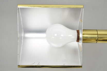 Vintage Chapman Mid Century Modern Adjustable Brass Reading Pharmacy Floor Lamp