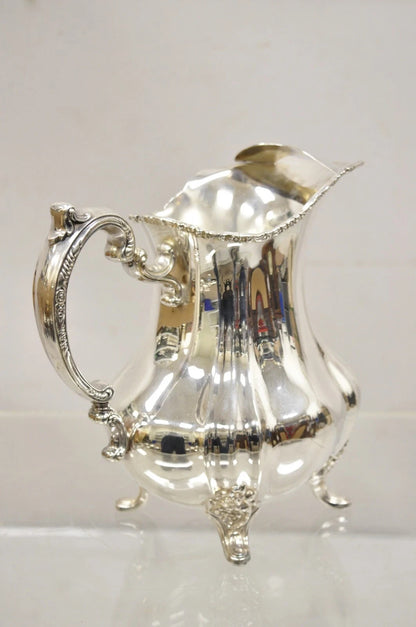 Vintage Lancaster Rose by Poole 401A EPCA Silver Plated Water Pitcher