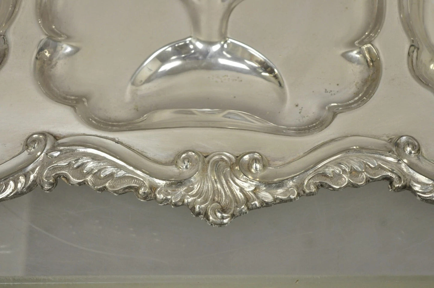 Victorian Meneses Orfebres Silver Plated Meat Cutlery Serving Platter Tray