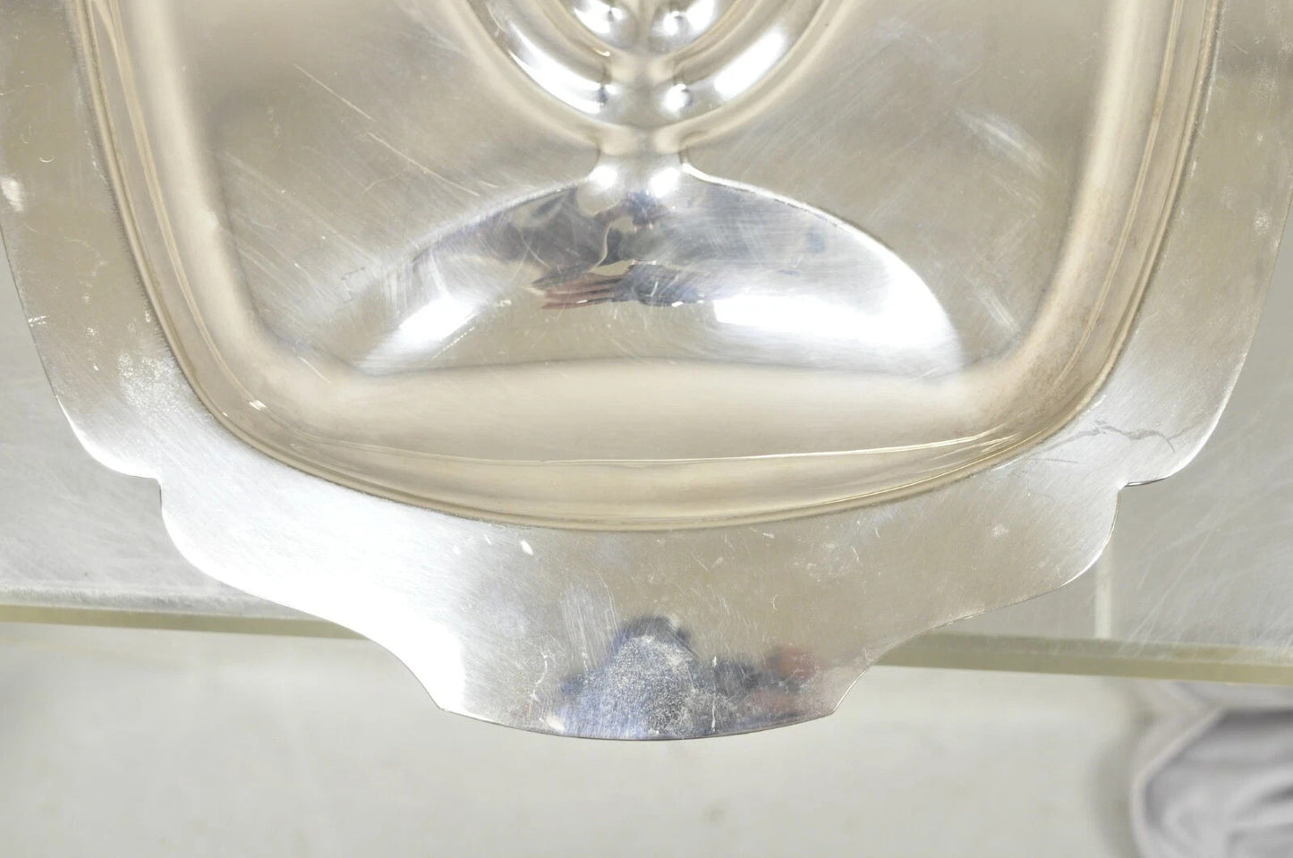 Vintage Regency Style Silver Plated 18" Footed Meat Tray Cutlery Serving Platter