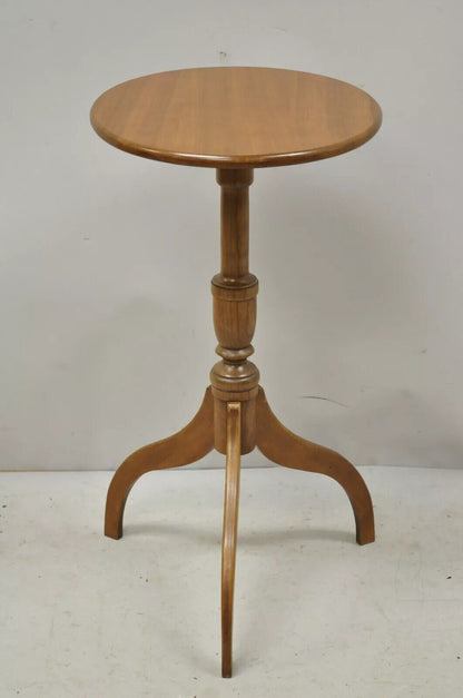 Sheraton Federal Style Solid Cherry Wood Oval Tilt Top Tea Table by Norm Baylis