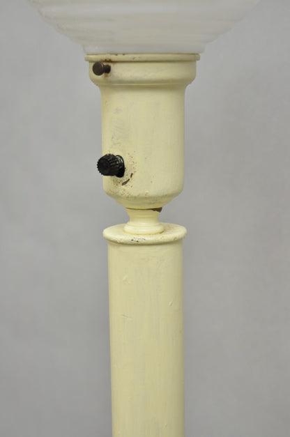 Vintage Italian Hollywood Regency Gold Giltwood Candlestick Table Lamp