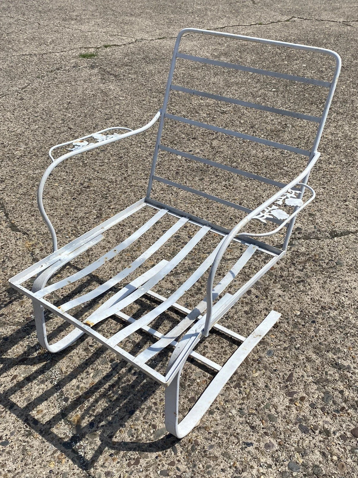 Vintage Meadowcraft Dogwood Wrought Iron Garden Patio Set Sofa Chairs - 3 Pc Set