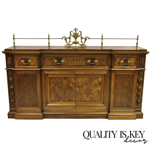 Karges French Neoclassical Style Mahogany Buffet Sideboard w/ Brass Urn Gallery