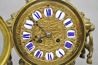 Antique G. Philippe for Palais Royal French Louis XV Style Bronze Figural Clock