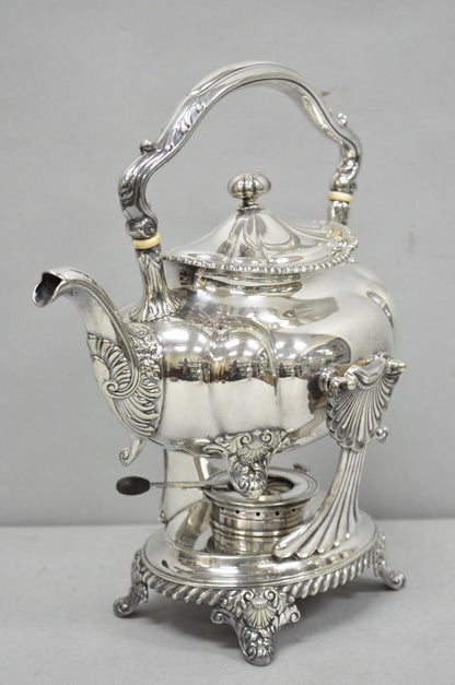 Antique Victorian Silver Plated Gorham 01180 Tilting Teapot Coffee Pot on Stand