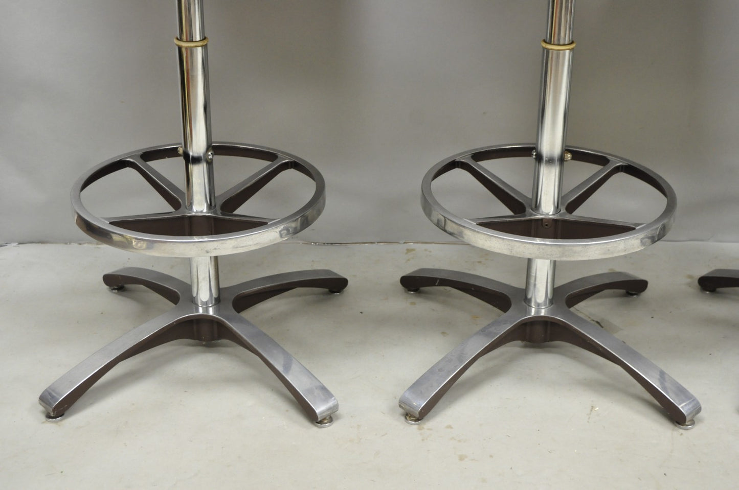 Vintage Daystrom Mid Century Modern Faux Rosewood Laminate Barstools - Set of 4