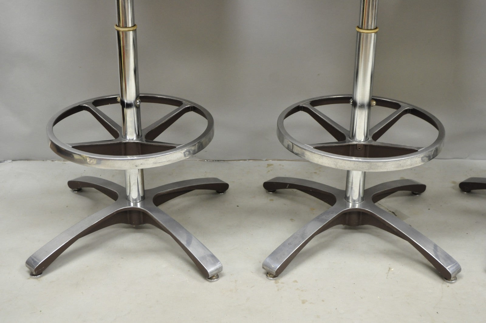 Vintage Daystrom Mid Century Modern Faux Rosewood Laminate Barstools - Set of 4
