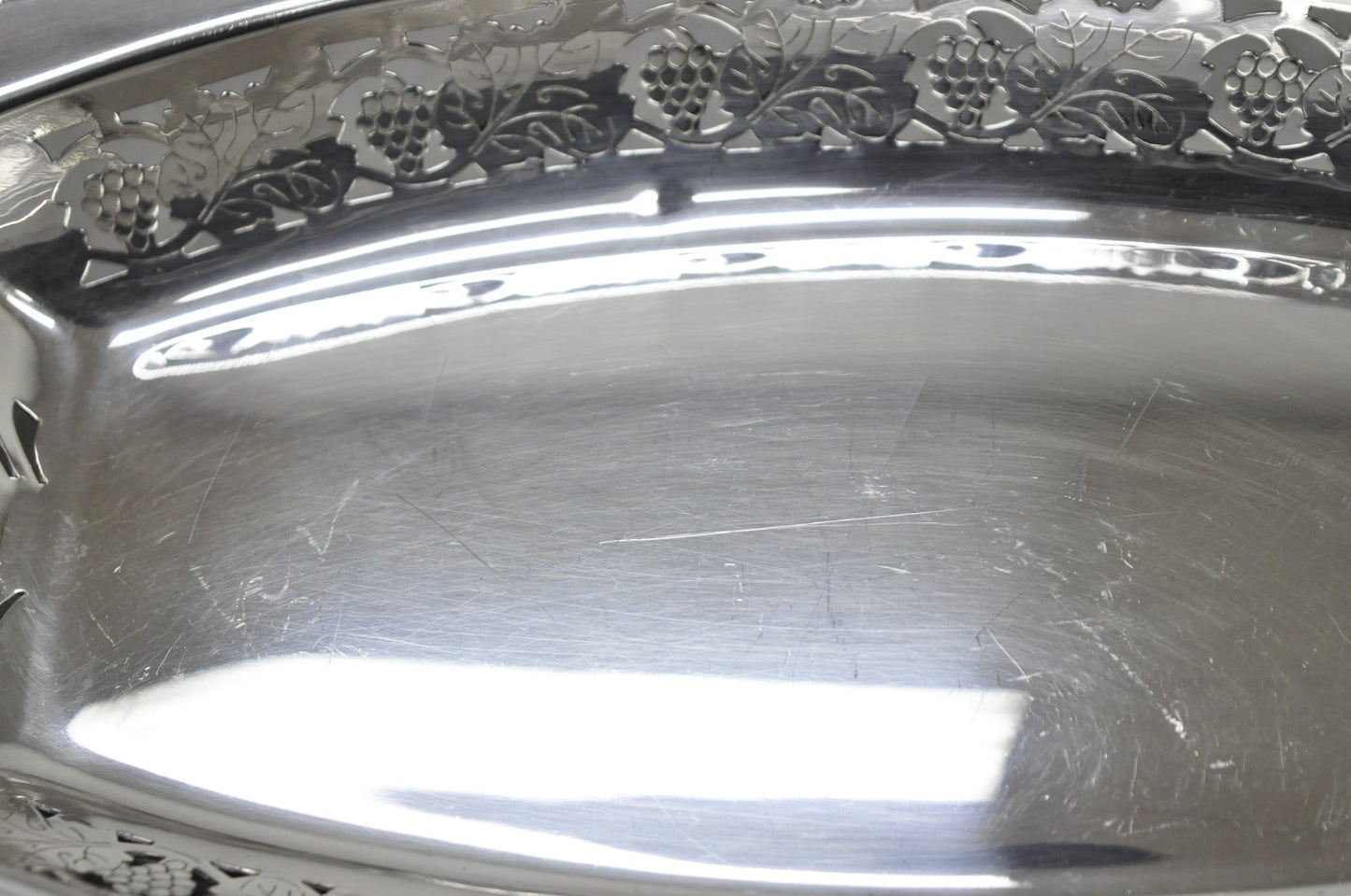 Vintage Primrose Plate England Victorian Silver Plated Reticulated Trinket Dish