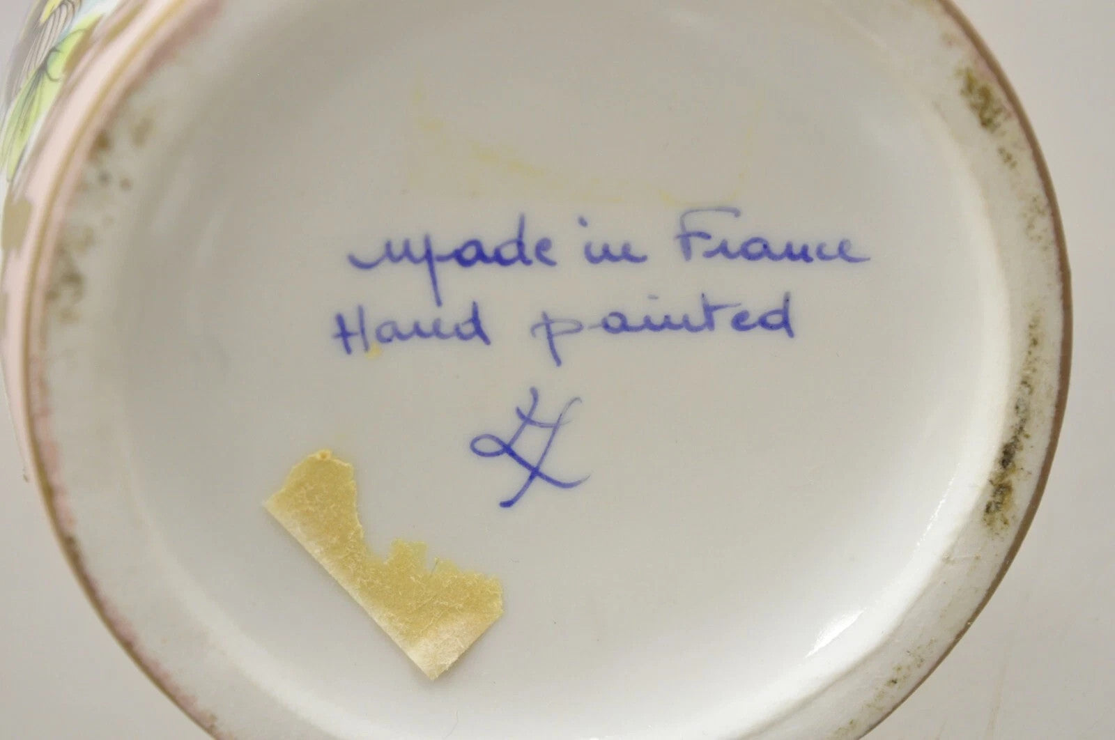 Antique French Victorian Hand Painted Porcelain Vanity Tonic Perfume Bottle