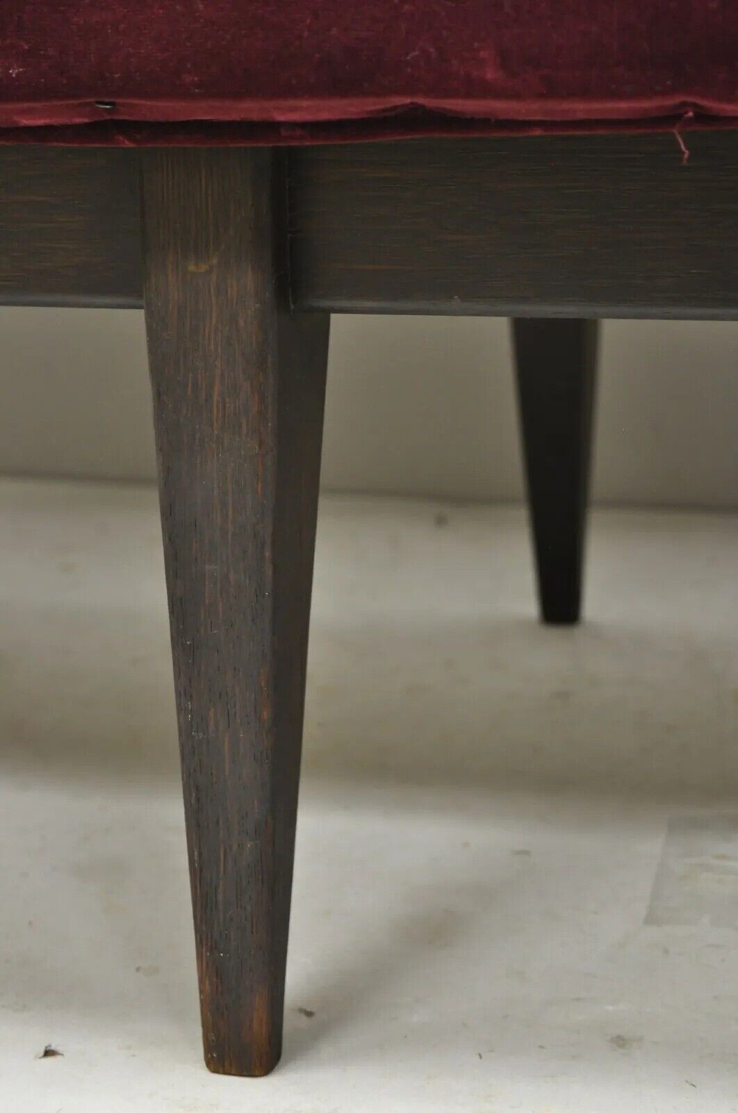 Mid Century Italian Modern Oak Wood Banquette Settee Bench After Paolo Buffa