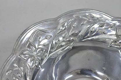 Vintage Lenox Dragonfly & Butterfly Meadow Art Nouveau Cast Aluminum Salad Bowl