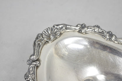 Vintage Victorian Style Silver Plated Oval 13.5" Trinket Serving Dish (C)