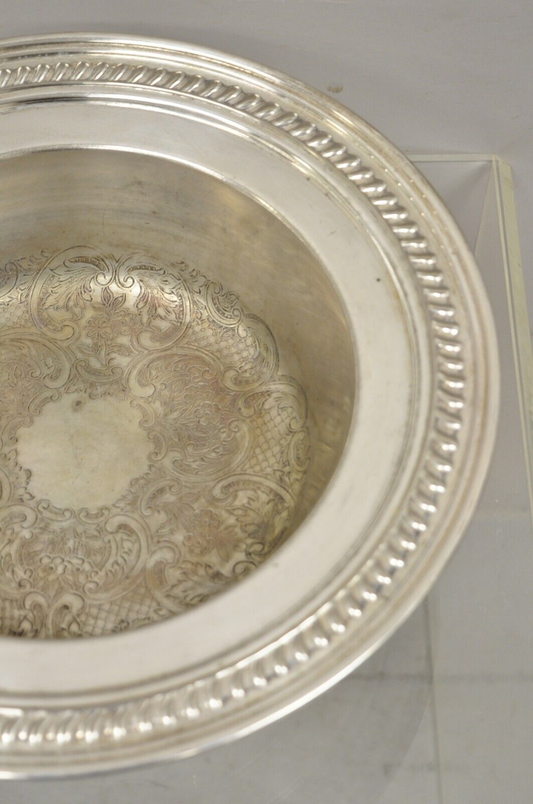 Vtg English Regency Victorian Silver Plated Lidded Vegetable Serving Dish Bowl