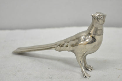 Vintage Pheasant Bird Silver Plated Figurine Salt & Pepper Shakers - a Pair