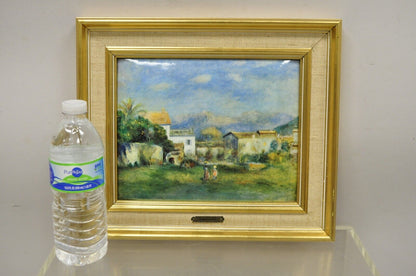 Helca Martele A La Main Hammered Enamel Painting Renoir Vue de Cagnes